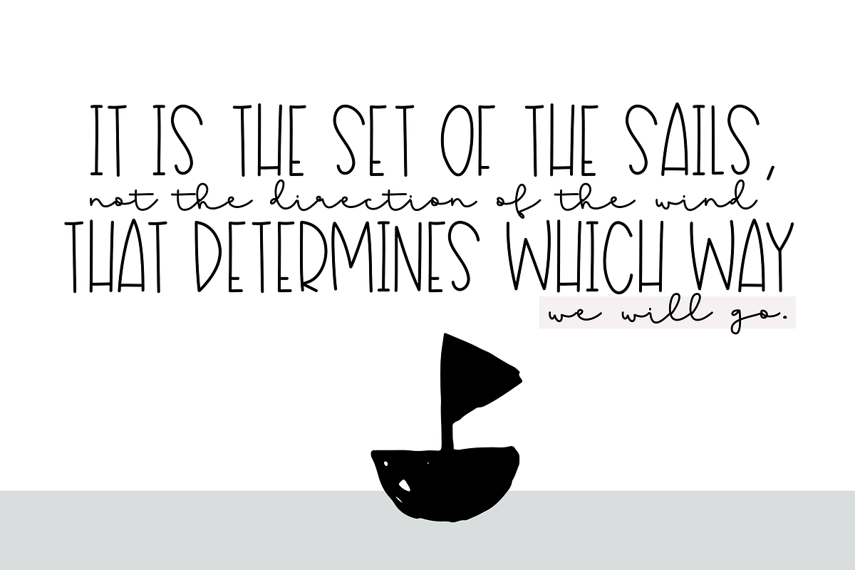 Sailboat - A Cute Handwritten Font preview 5