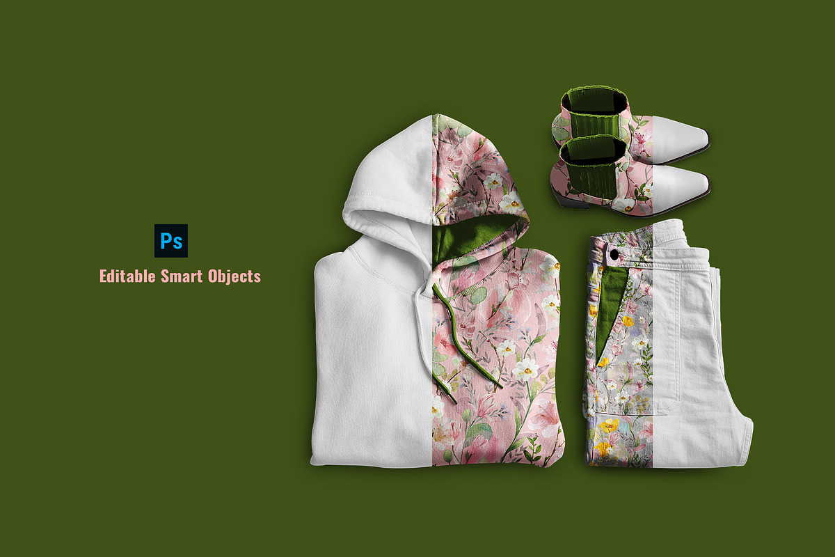 Female Accessories Mockup Set, a Hoody Mockup by Designertale (Photo 2 of 6)