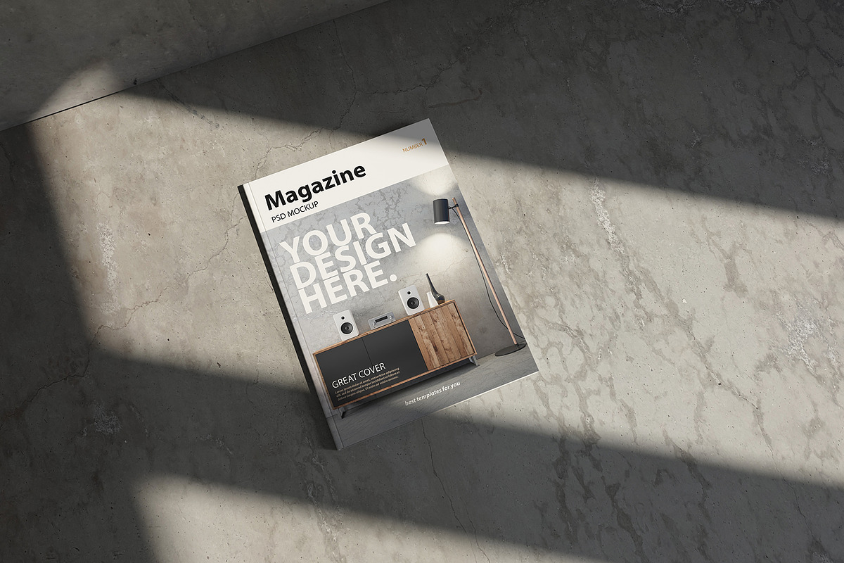 A4 Magazine Mockups PSD, a Books & Magazine Mockup by GreatFruit (Photo 2 of 13)
