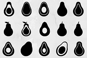 Avocado Silhouette SVG, a Food Illustration by newminddesign (Thumbnail 1 of 3)