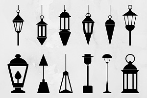 Lamp Silhouette SVG, a Technology Illustration by newminddesign