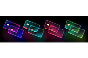 Set of transparent glass credit card, a Finance Illustration by art PVP - market (Thumbnail 1 of 3)