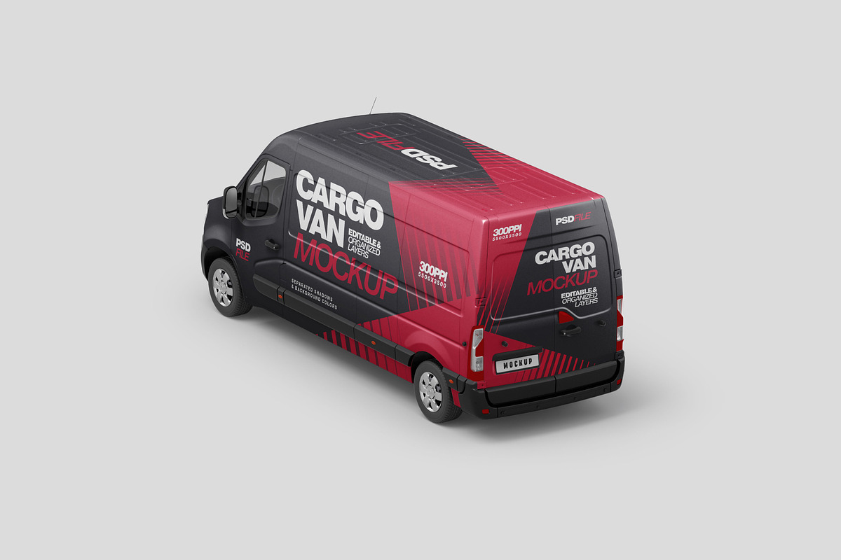 Cargo Van Mockup Set, an Advertising Mockup by Deeplab (Photo 8 of 10)