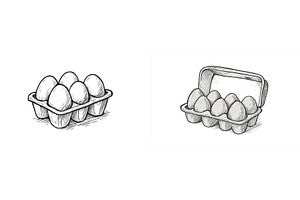 Detailed illustration of eggs in a, a Food Illustration by ZinetroN