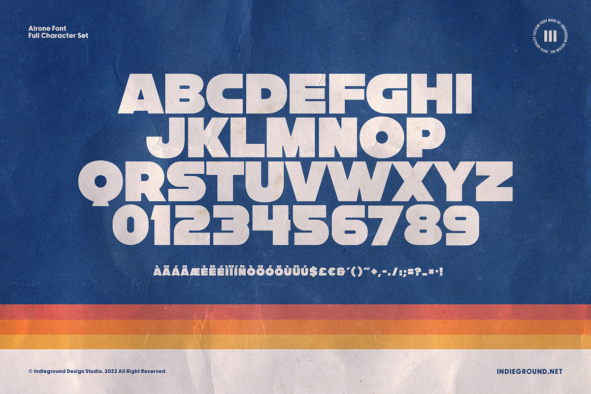 Airone Font, a Sans Serif Font by Indieground Design Inc. (Photo 6 of 8)