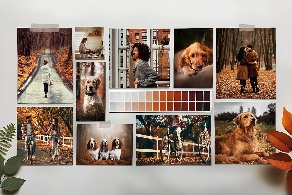 Autumn Mood Board Mockup Template, a Card Template by BrandPacks (Photo 3 of 3)