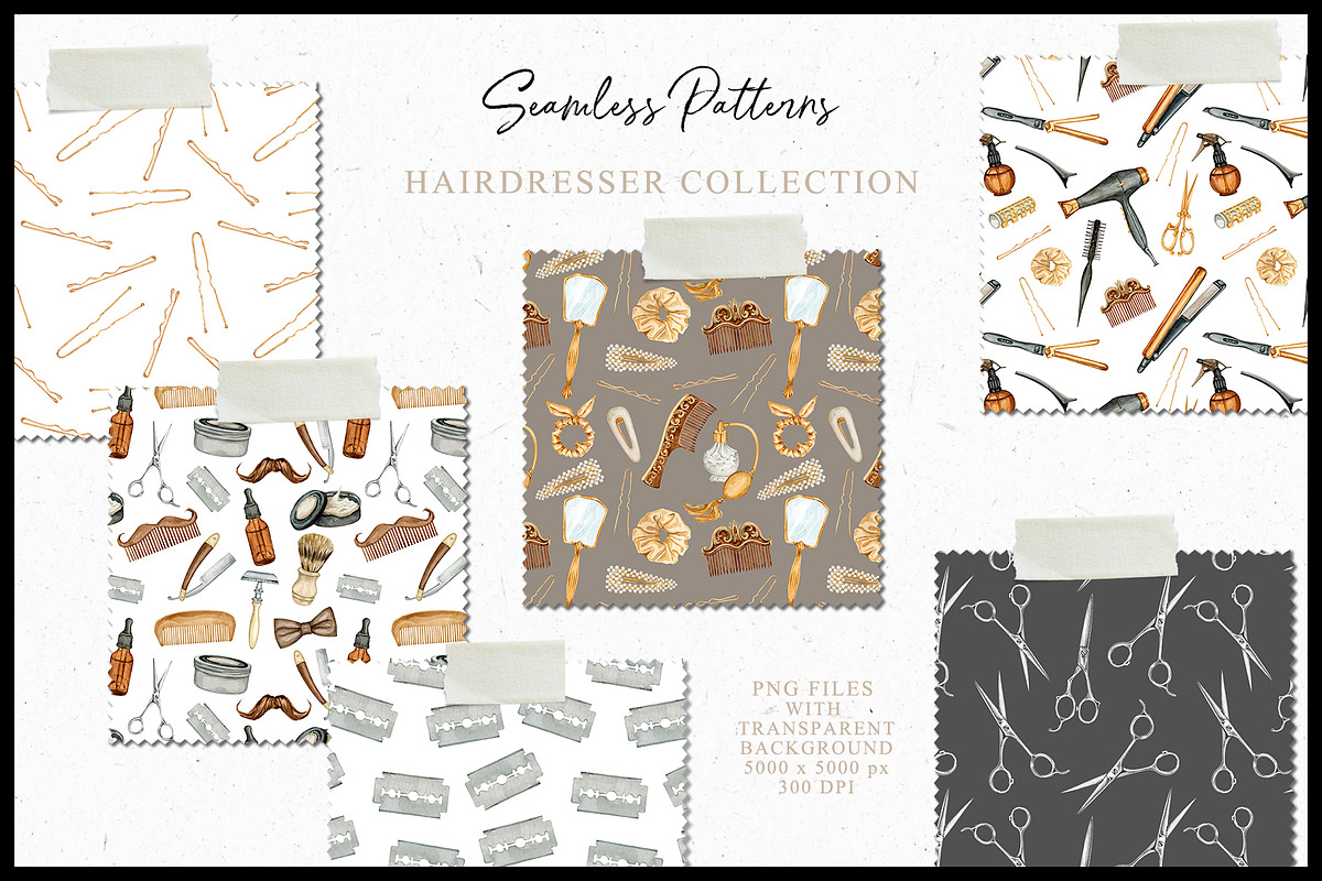 Hairdresser Collection, a Decorative Illustration by CrystalinaShop (Photo 8 of 9)