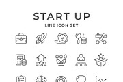 Set line icons of start up, an Outline Icon by motorama (Thumbnail 1 of 2)