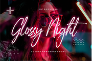 Glossy Night - Luxury Handbrush Font, a Script Font by 50Fox (Thumbnail 1 of 16)