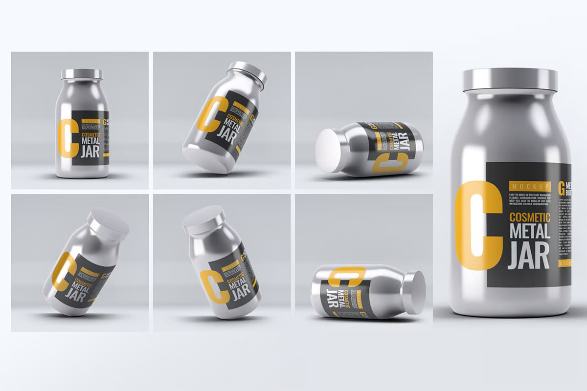 Metal Cosmetic Bottle Mock-Up, a Product Mockup by Hubzway (Photo 1 of 8)