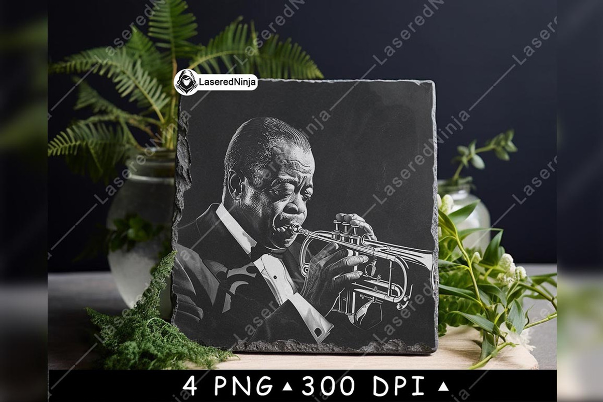 Louis Armstrong Playing Trumpet Jazz, a Background Graphic by LaseredNinja (Photo 5 of 7)