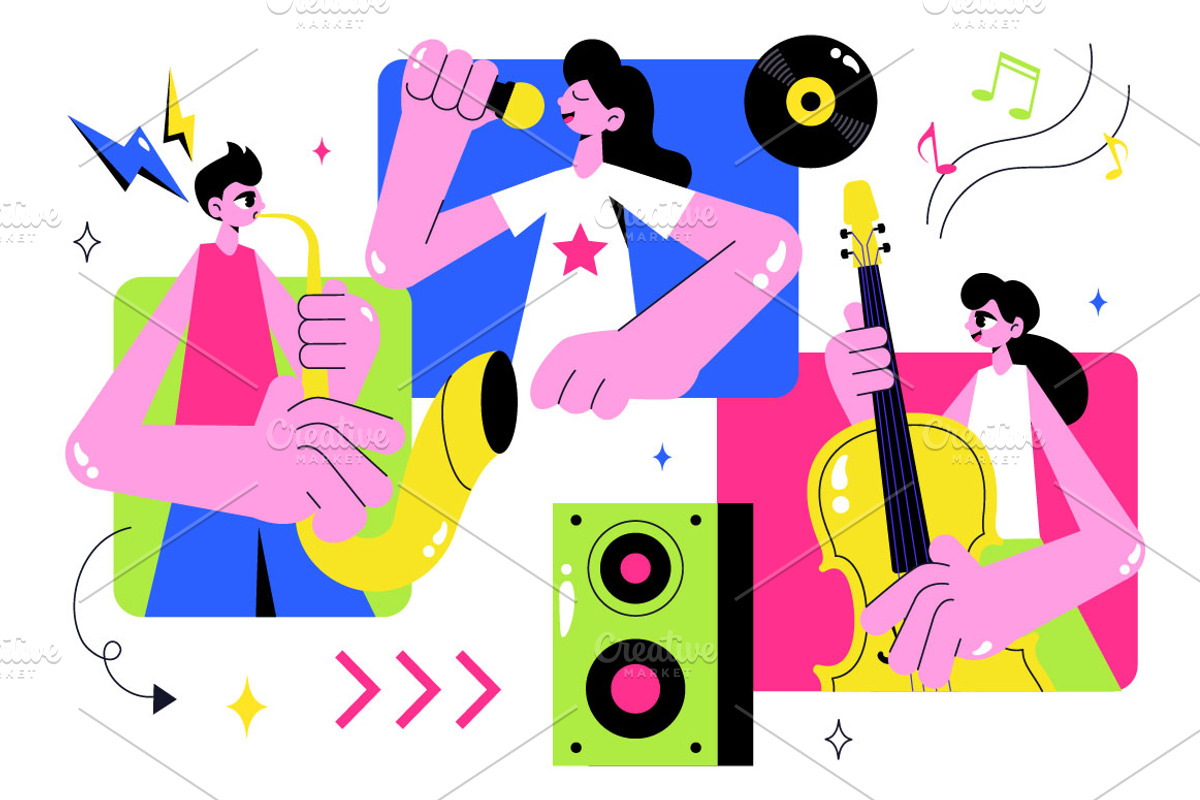 10 Virtual Concert Illustration, a Person Illustration by denayunebgt (Photo 4 of 4)