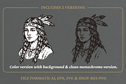 Vintage Indian Maiden Illustration, a Person Illustration by lettett (Thumbnail 2 of 3)