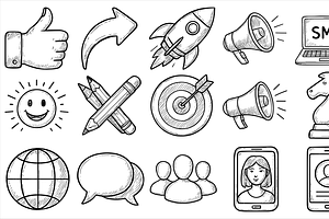 Social Media Icons, an Object Graphic by nikagraphic