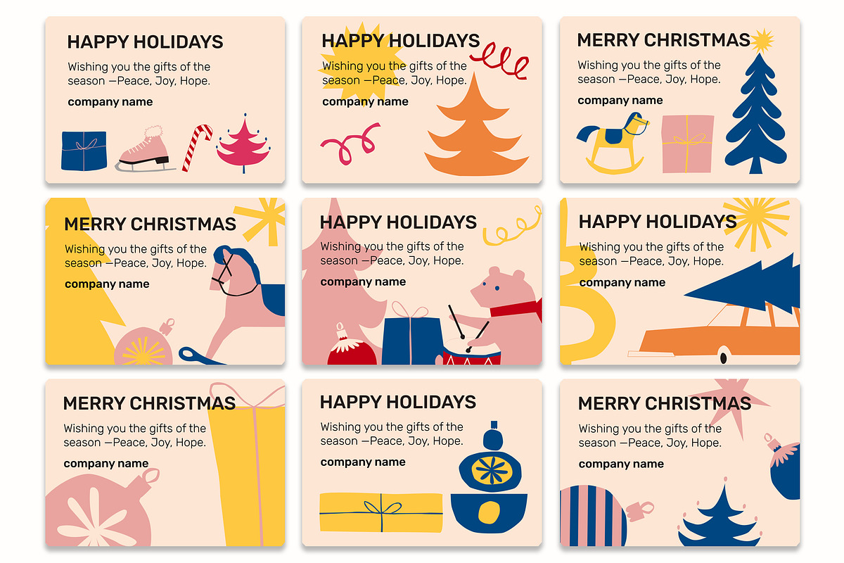 Happy Holidays - vector graphics, a Graphic by Bakulina Art (Photo 11 of 19)