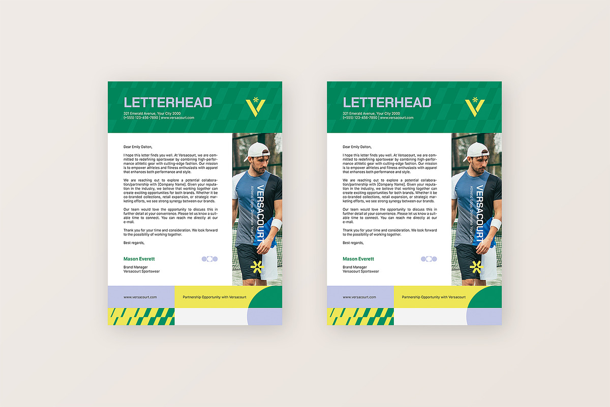Vescacourt - Letterhead Template, a Print Template by StreaksideStd (Photo 2 of 3)