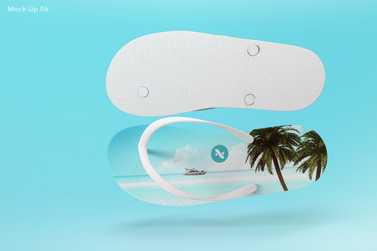 Flip Flops Mockup, a Product Mockup by zokidesign (Photo 7 of 10)