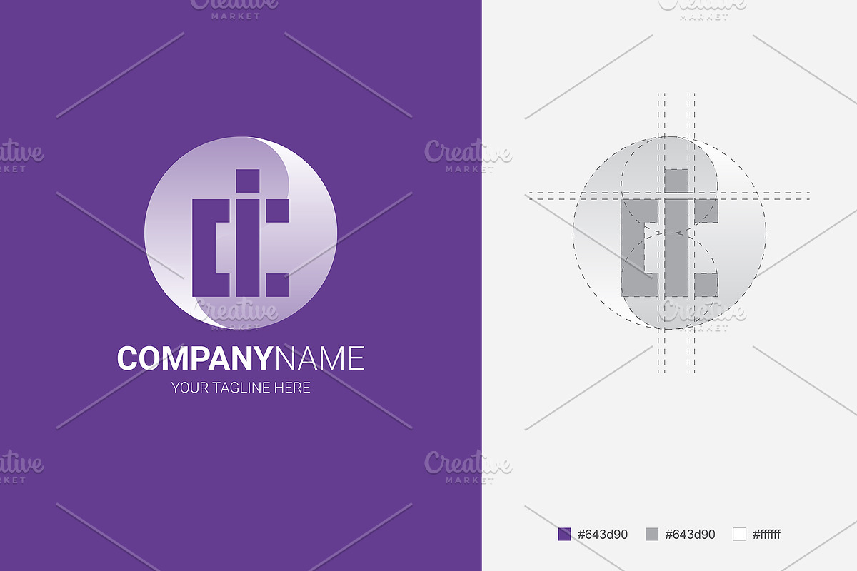 Creative 'C I' Letter Logo Design