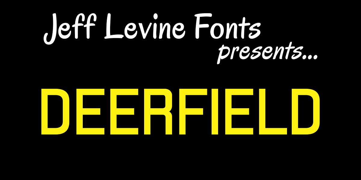 Deerfield JNL, a Sans Serif Font by Jeff Levine Fonts