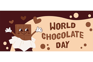 World chocolate day poster. Sweet, a Food Illustration by YummyBuum
