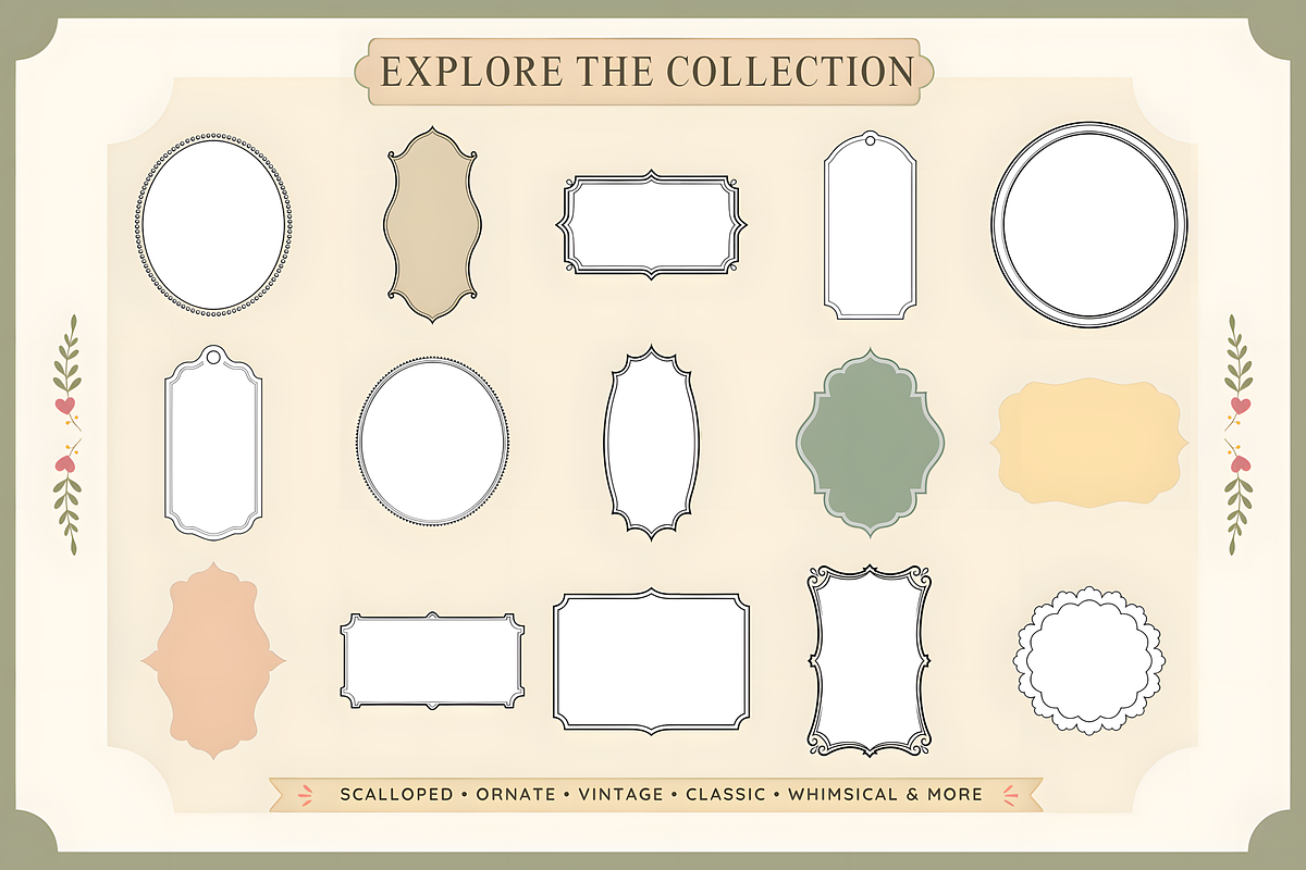 Poster Frame Stamps for Procreate, a Brush Add-On by HopeArtIllustration (Photo 7 of 13)