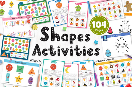 Shapes Activities for Kids, an Education Illustration by Gulnara Sabirova