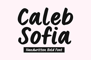 Caleb Sofia - Handwritten Bold Font