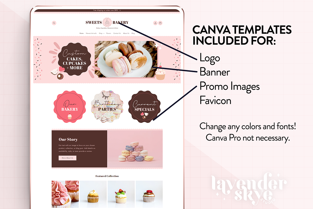 Bakery Shopify Theme, a Shopify Template by Lavender Skye Studio (Photo 2 of 3)