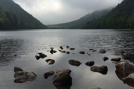 Rocks Lake and Mountains