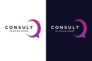 Consultation Logo With Bubble Chat