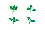 Green Leaf Icons Set, a Work Illustration by Lakhan1998 (Thumbnail 2 of 5)