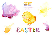 Easter bunnies. Watercolor set., an Illustration by babenkoirusa (Thumbnail 12 of 16)
