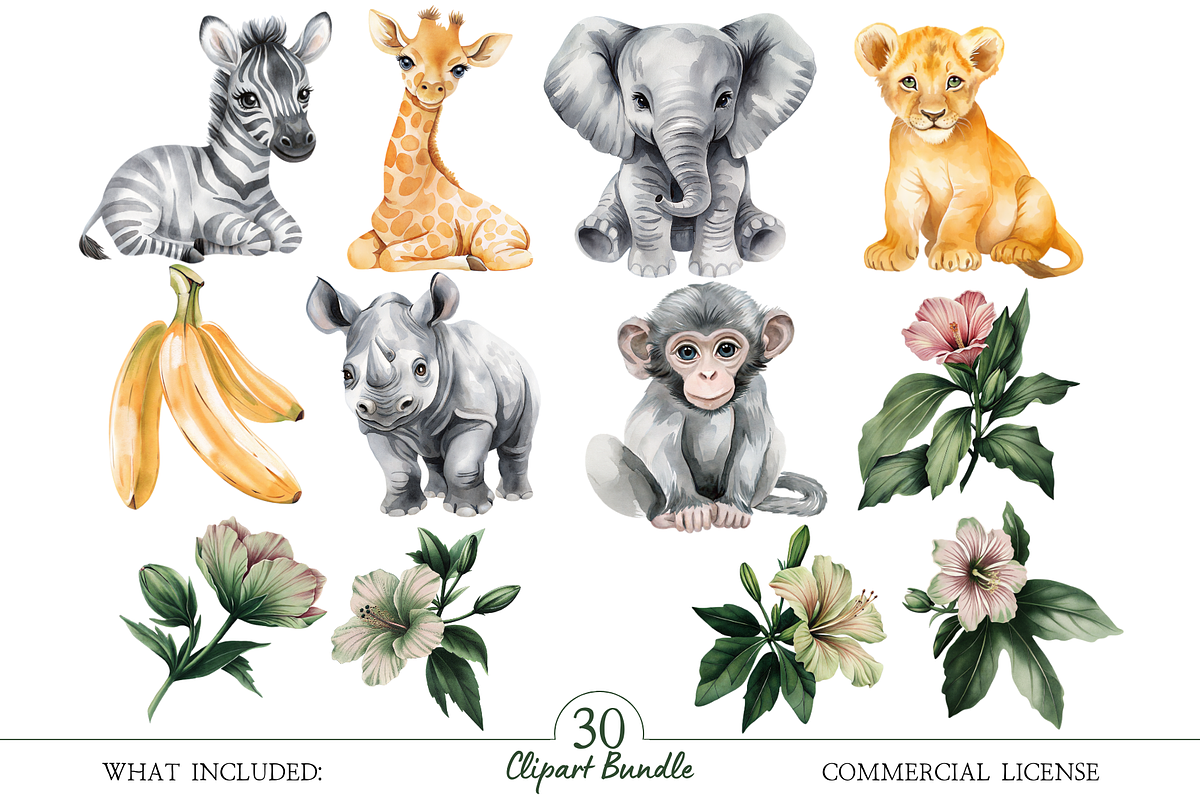 Boho Jungle Nursery Art PNG Set, an Illustration by MockupWizard (Photo 2 of 5)