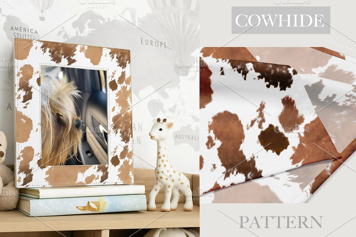 Cowhide Pattern Leaves Abstract, a Pattern Graphic by faeDesign (Photo 2 of 10)