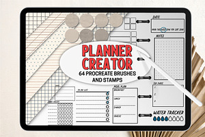 Planner Creator Procreate Brushes