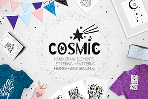 ✷Cosmic set. Objects Hand drawn✷