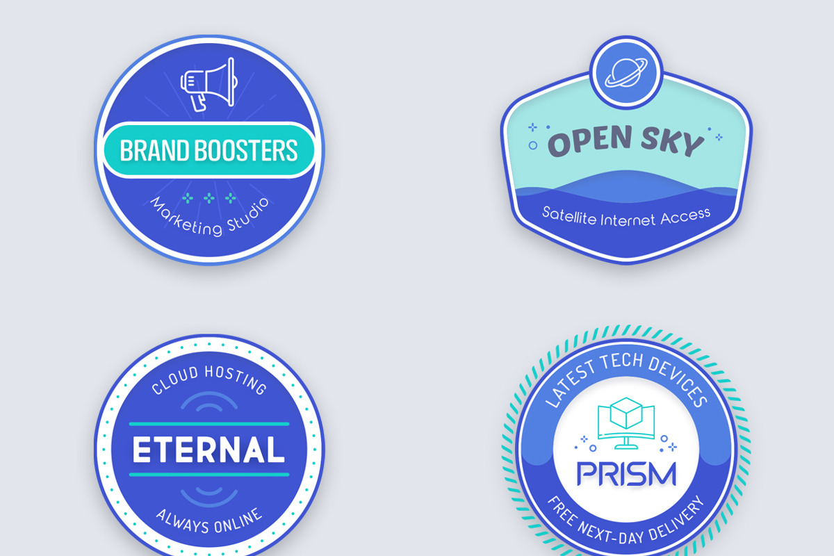 Modern Badges - AI and Metaverse, a Branding & Logo Template by Brandify Studio (Photo 4 of 4)