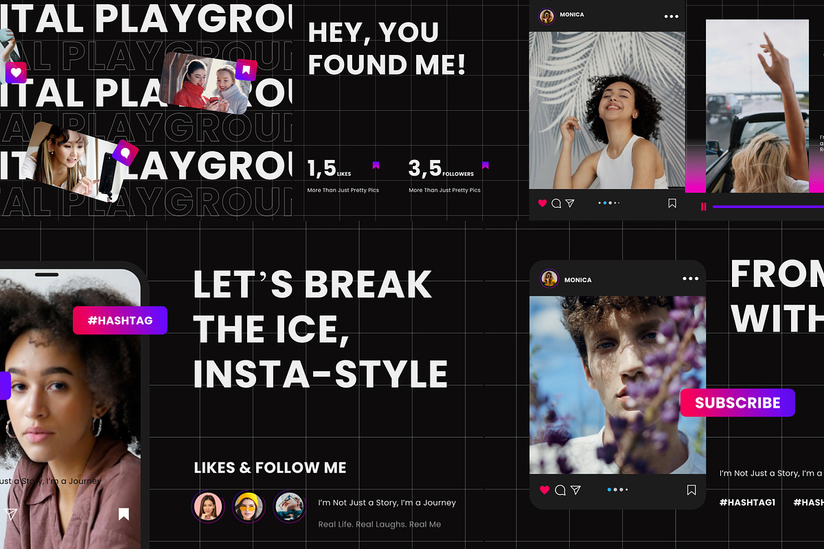 Instagram Intro Dark Mode, a Social Media Template by Loin Studio (Photo 1 of 2)