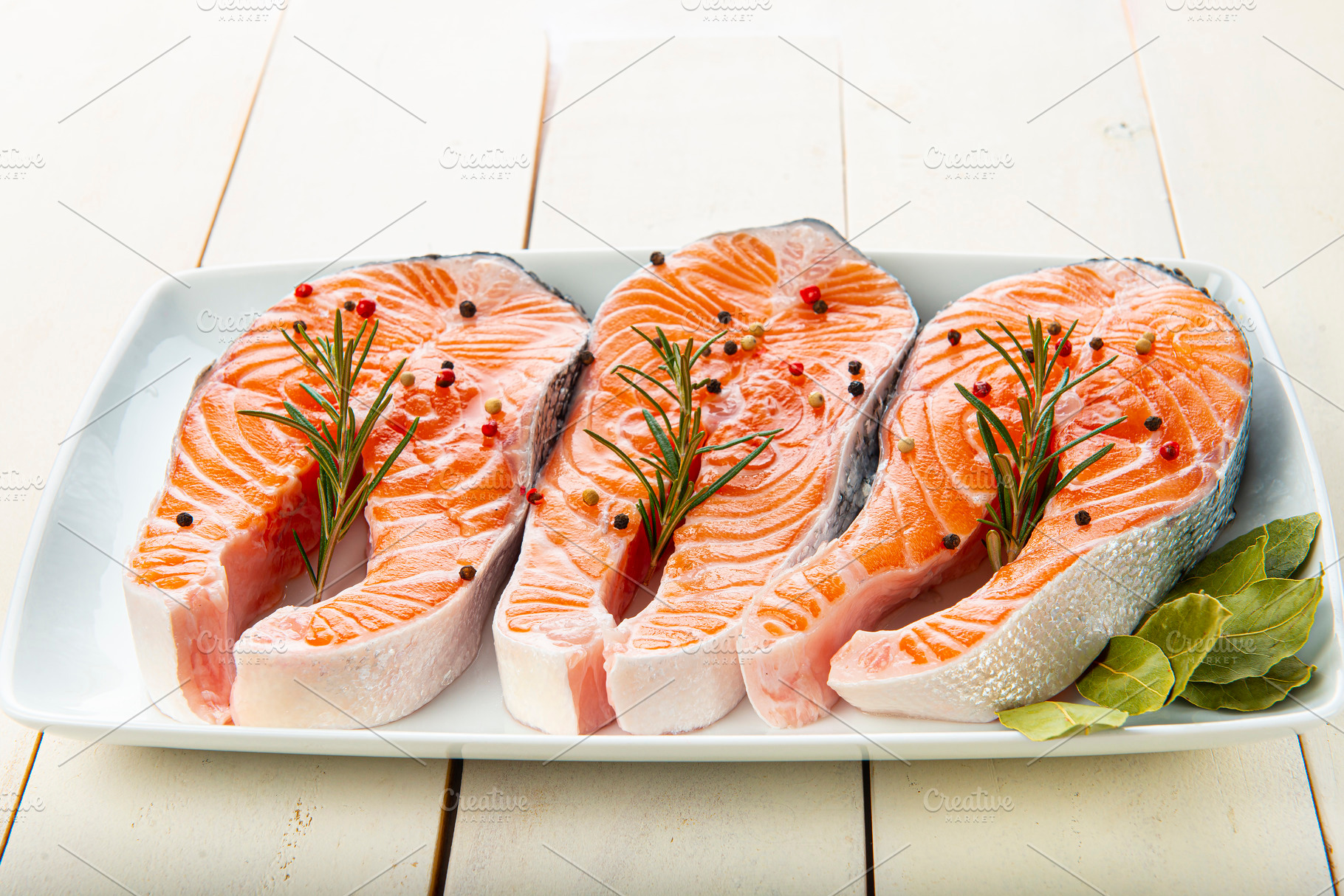 Fresh salmon fillets, a Food & Drink Photo by Angel Simon Photography