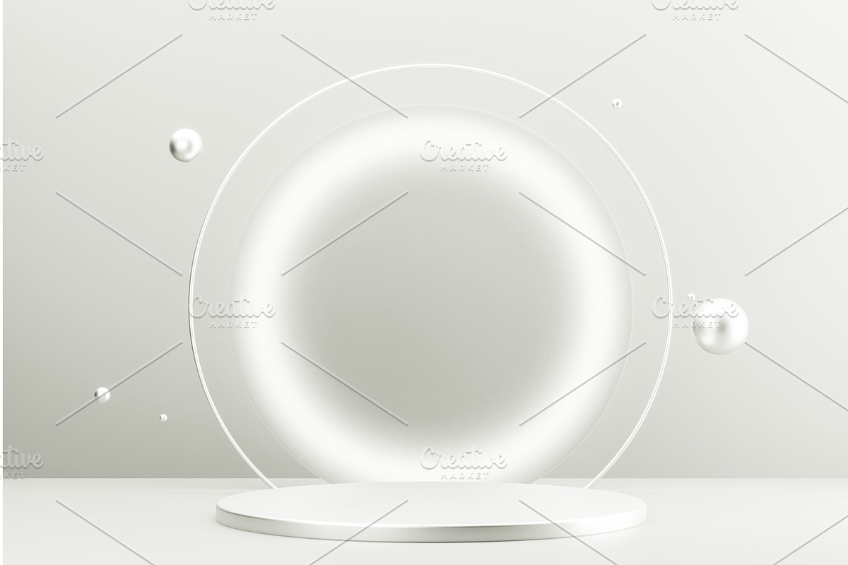 Bright white product display podium, an Object 3D Model by Anna Efetova