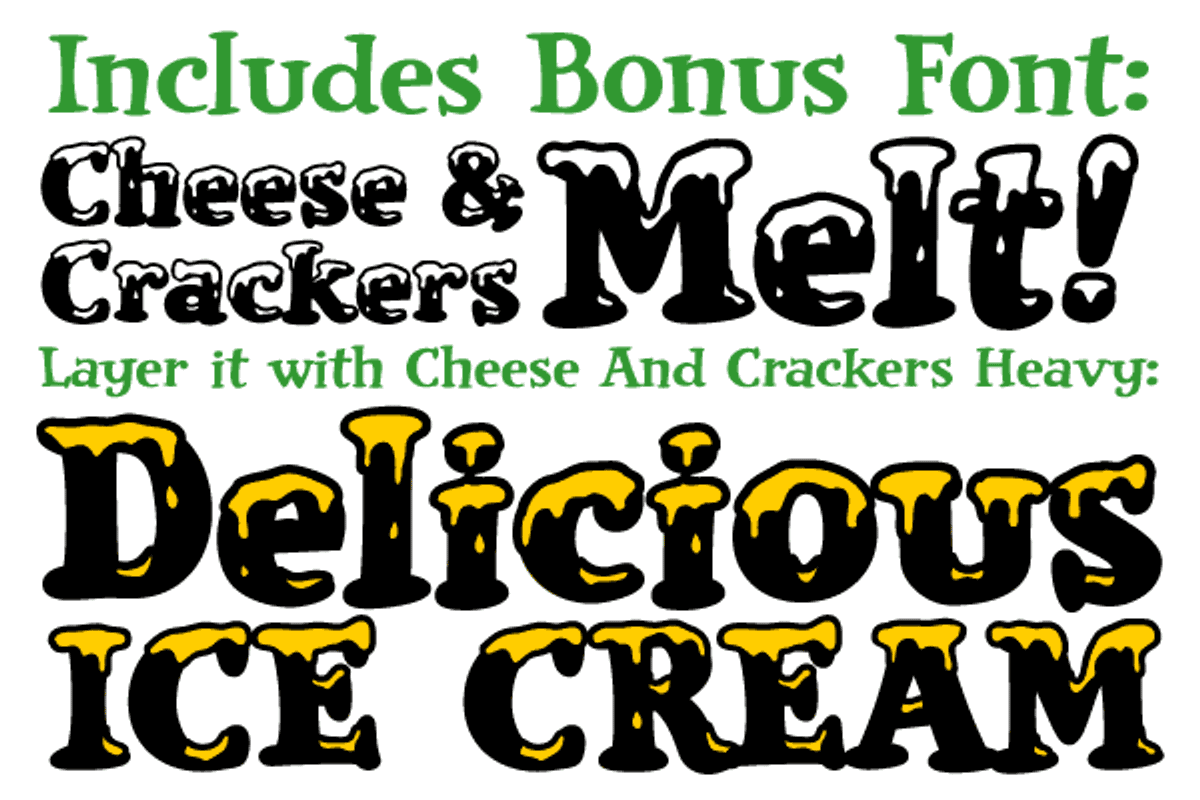 Cheese and Crackers, a Serif Font by Comicraft Fonts (Photo 3 of 3)