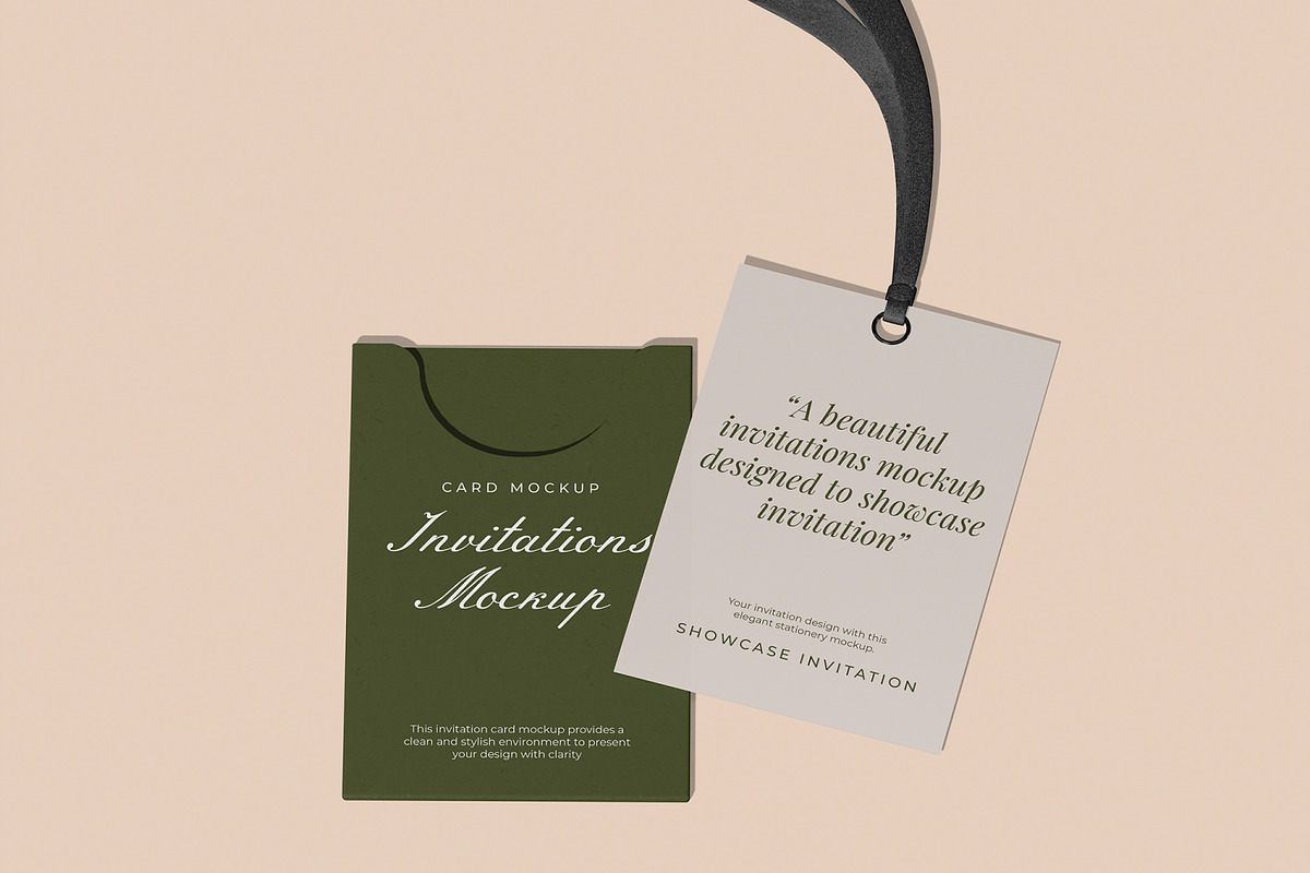 Invitations Mockup, a Merchandise Mockup by Unerispace (Photo 2 of 5)