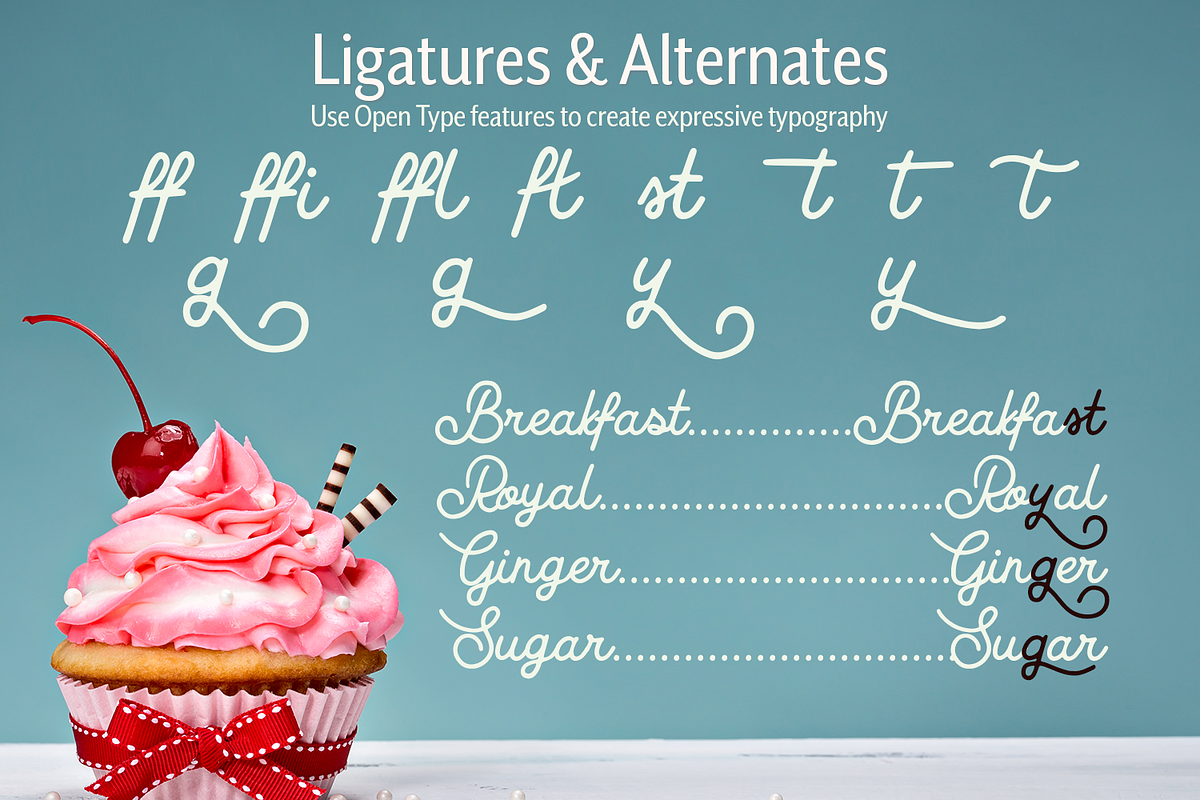 Buttercream Dream - a fancy font duo, a Font by Amber Nest Design (Photo 10 of 15)