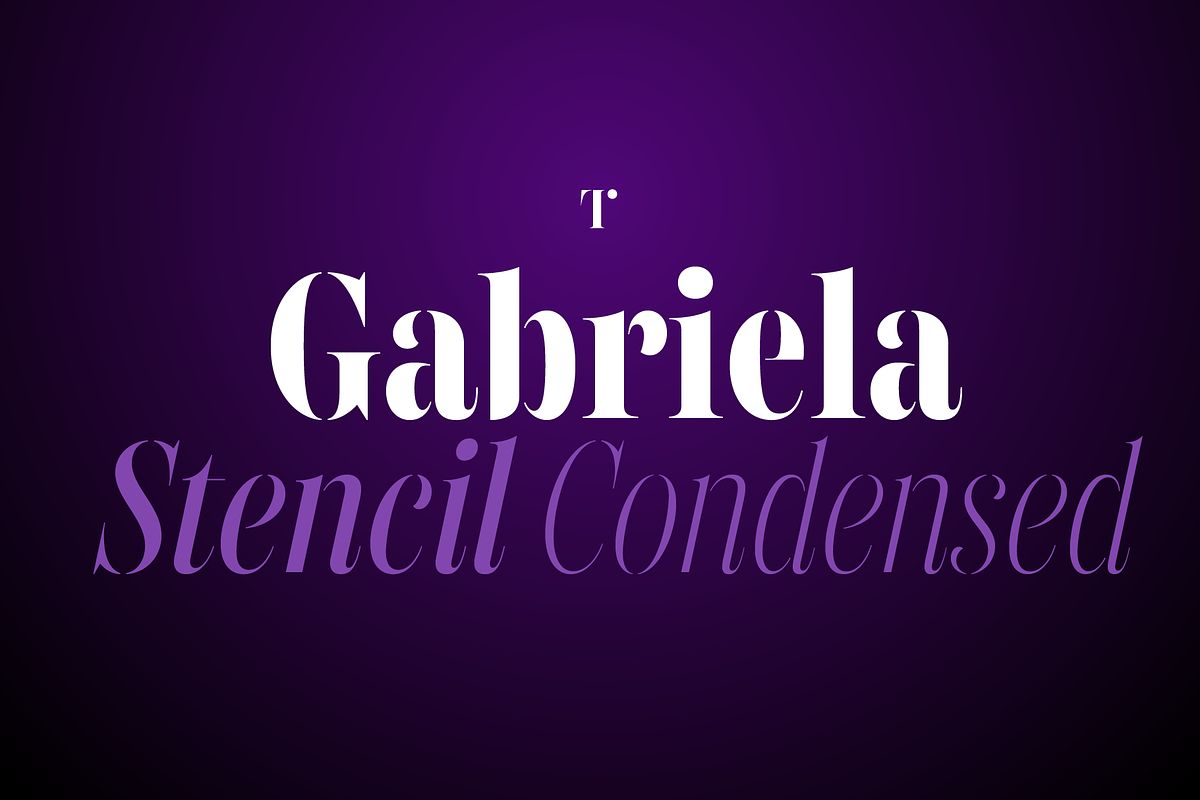 Gabriela Stencil Condensed, a Font by Lechuga Type (Photo 1 of 17)