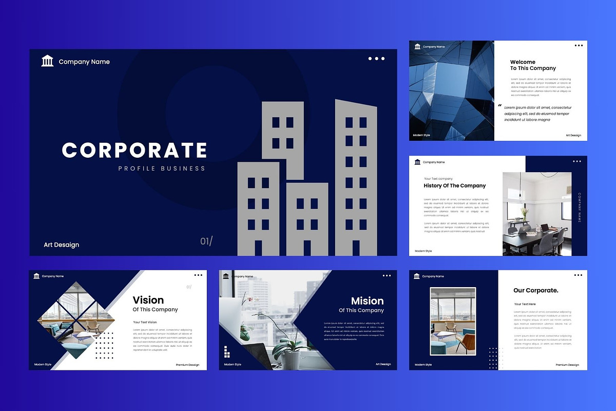 Corporate  Business PowerPoint, a Presentation Template by Rizki Herdian (Photo 2 of 6)