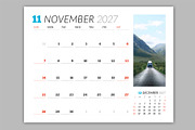 Wall Calendar 2027 (WC031-27-S), a Stationery Template by mikhailmorosin (Thumbnail 5 of 7)