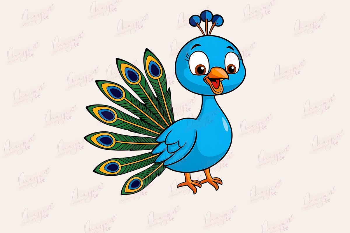Cute Animals Clipart PNG Bundle, an Animal Illustration by maryamdesignarts (Photo 9 of 9)