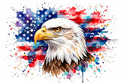 Flying Eagle Watercolor Clipart, an Animal Illustration by VetalStock (Thumbnail 3 of 5)