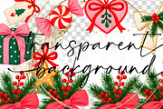 Christmas Bow Clipart, a Decorative Illustration by BigCakeBee (Thumbnail 2 of 3)