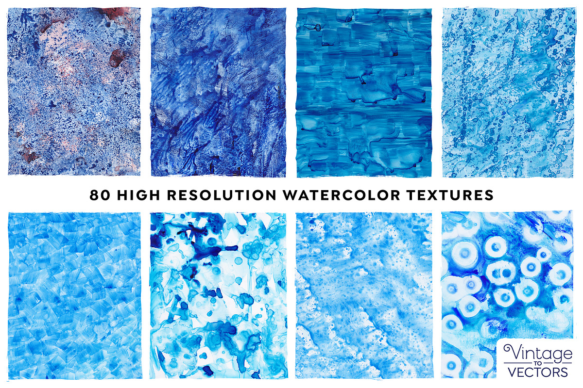 ICICLE BLUE Watercolor Texture Set, a Texture Graphic by Vintage To Vectors (Photo 4 of 16)